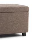 Darcy Storage Ottoman in Fawn Brown