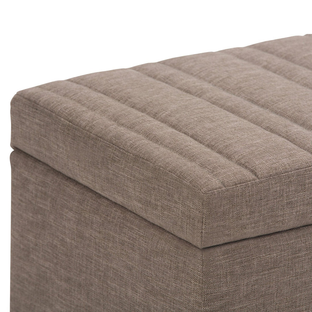 Darcy Storage Ottoman in Fawn Brown