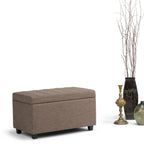 Darcy Storage Ottoman in Fawn Brown