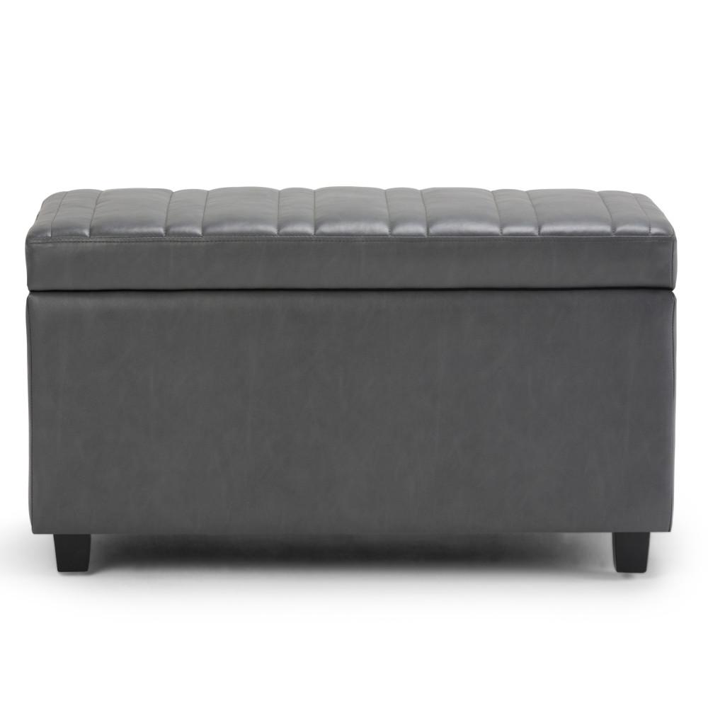 Darcy Storage Ottoman in Vegan Leather