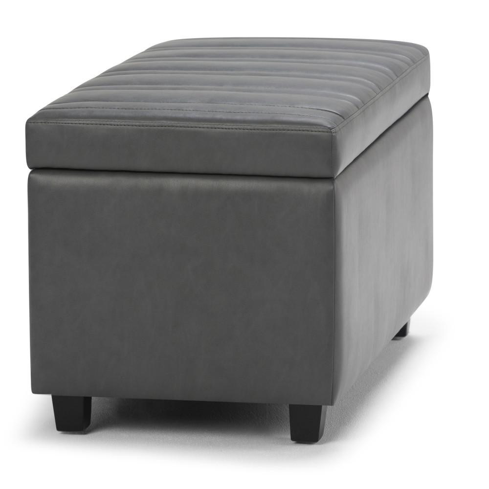 Darcy Storage Ottoman in Vegan Leather