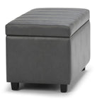 Darcy Storage Ottoman in Vegan Leather