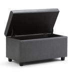 Darcy Storage Ottoman in Vegan Leather