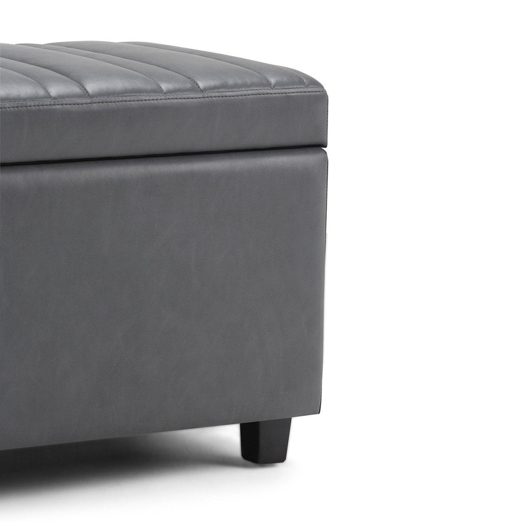 Darcy Storage Ottoman in Vegan Leather