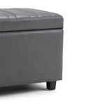Darcy Storage Ottoman in Vegan Leather