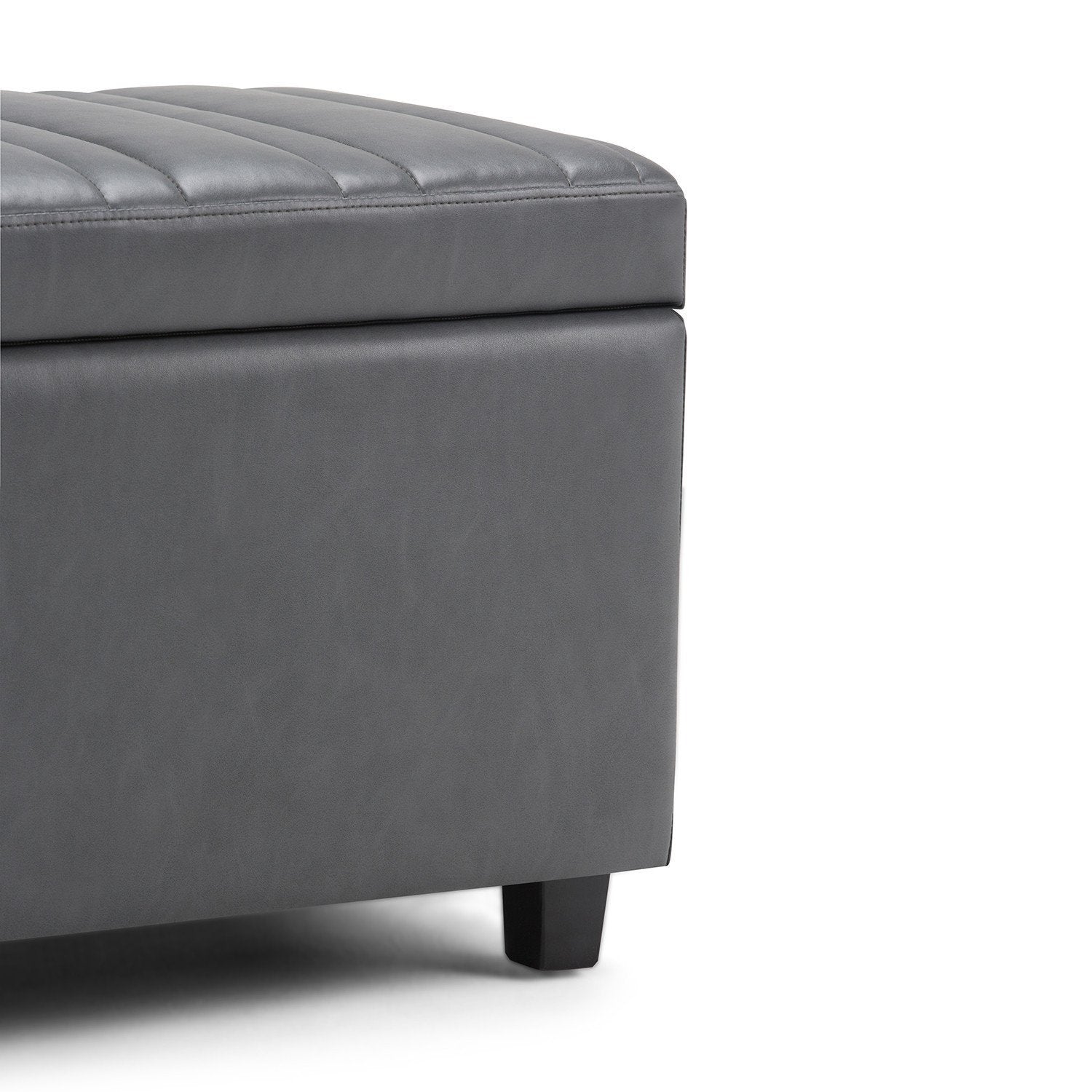 Darcy Storage Ottoman in Vegan Leather
