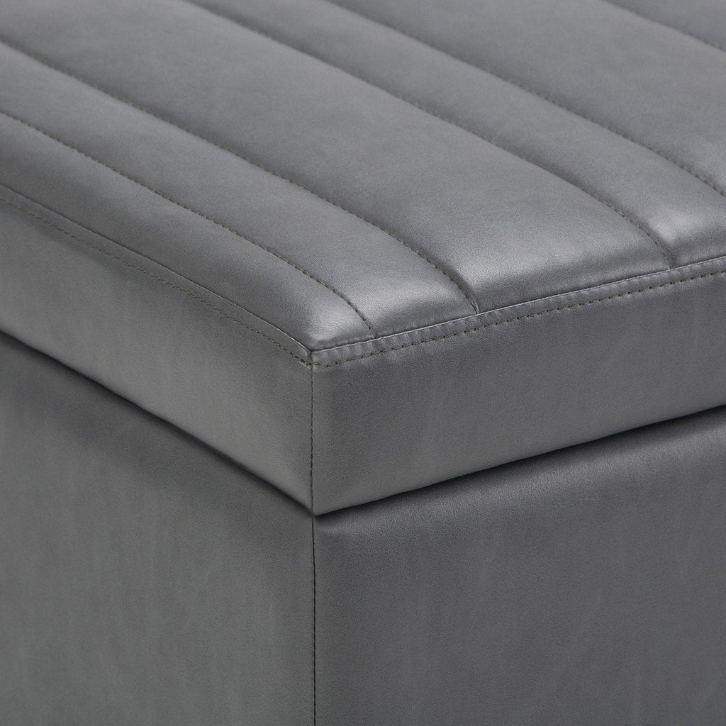 Darcy Storage Ottoman in Vegan Leather