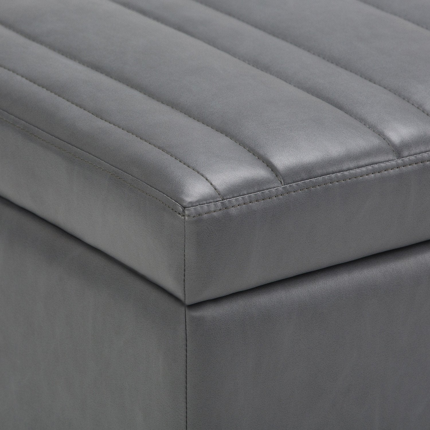 Darcy Storage Ottoman in Vegan Leather