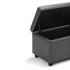 Darcy Storage Ottoman in Vegan Leather
