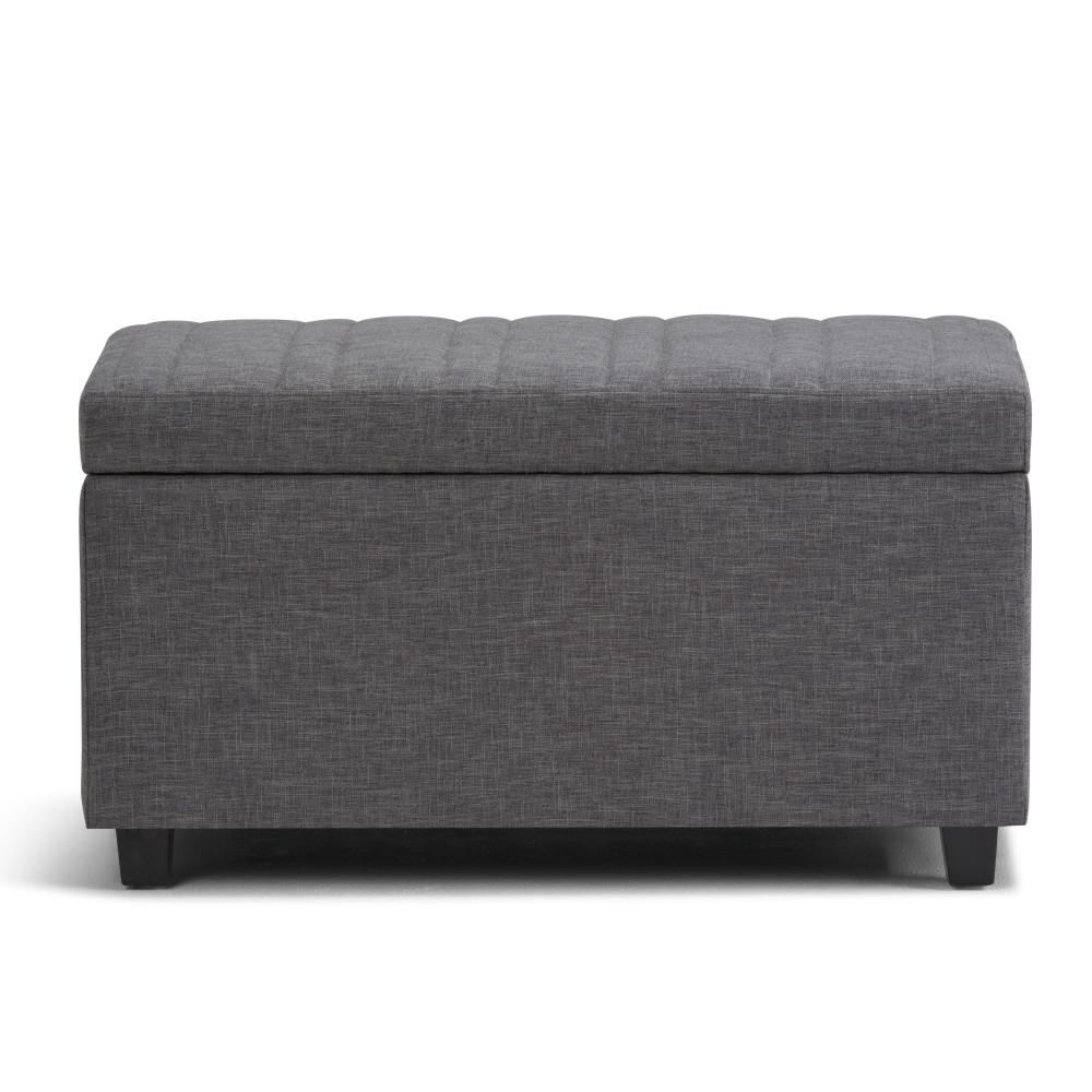 Darcy Storage Ottoman in Linen
