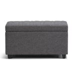 Darcy Storage Ottoman in Linen