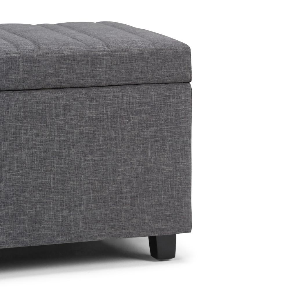 Darcy Storage Ottoman in Linen