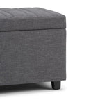 Darcy Storage Ottoman in Linen