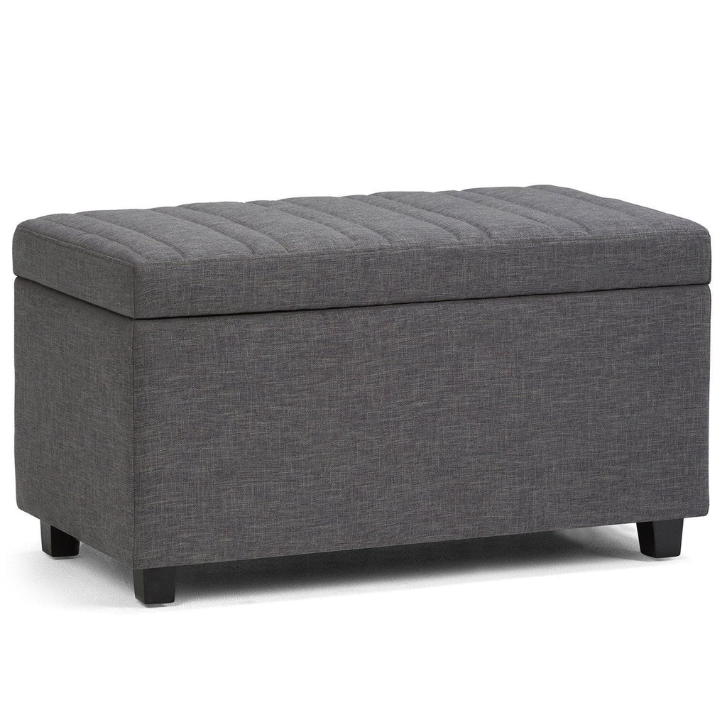 Darcy Storage Ottoman in Linen