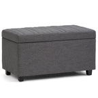 Darcy Storage Ottoman in Linen