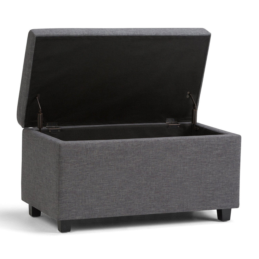 Darcy Storage Ottoman in Linen