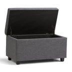 Darcy Storage Ottoman in Linen