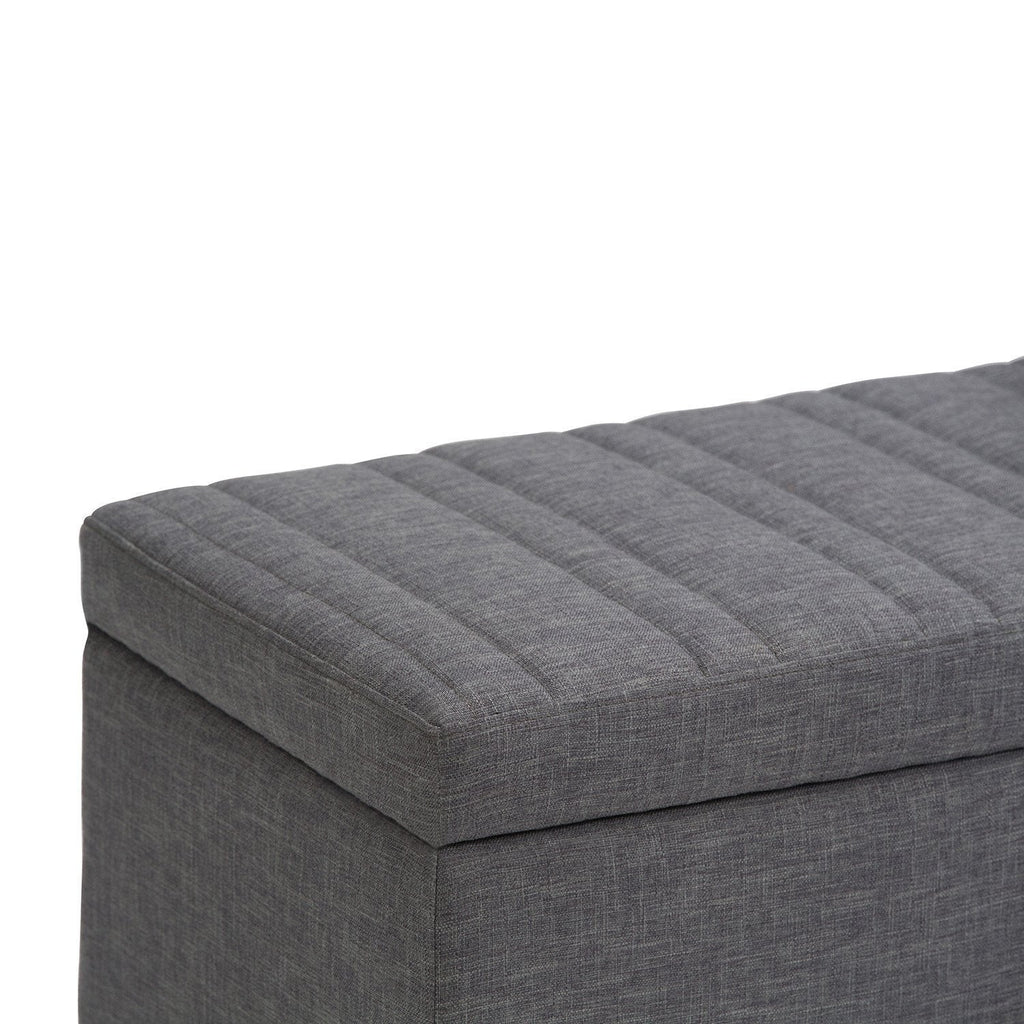 Darcy Storage Ottoman in Linen