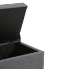 Darcy Storage Ottoman in Linen