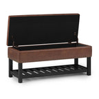 Lomond Ottoman Bench in Distressed Vegan Leather