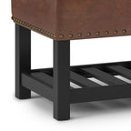 Lomond Ottoman Bench in Distressed Vegan Leather