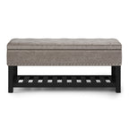 Lomond Ottoman Bench in Distressed Grey Taupe