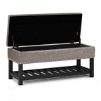 Lomond Ottoman Bench in Distressed Grey Taupe