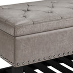 Lomond Ottoman Bench in Distressed Grey Taupe