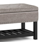 Lomond Ottoman Bench in Distressed Grey Taupe