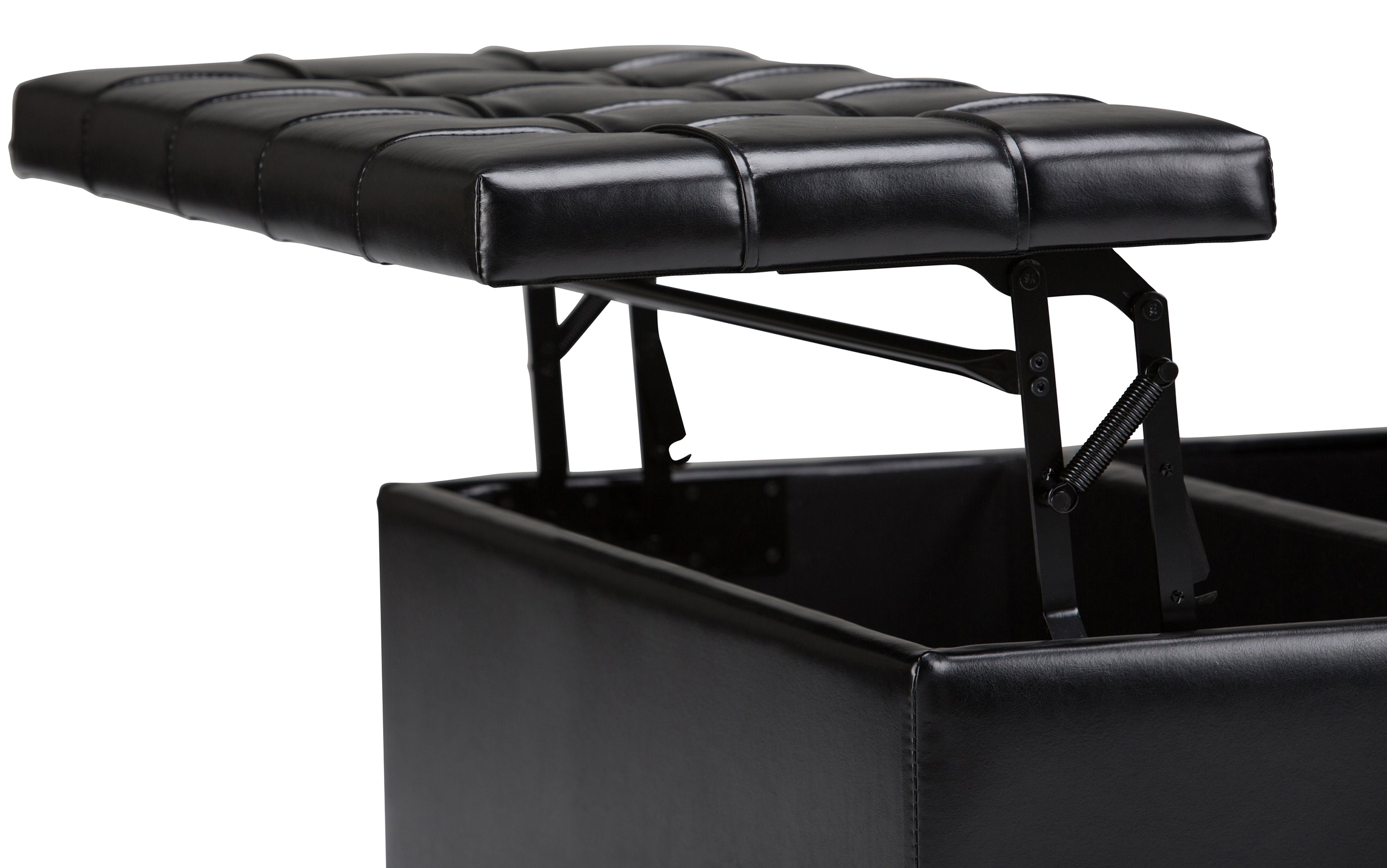 Harrison Coffee Table Ottoman in Vegan Leather