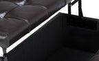 Harrison Coffee Table Ottoman in Vegan Leather