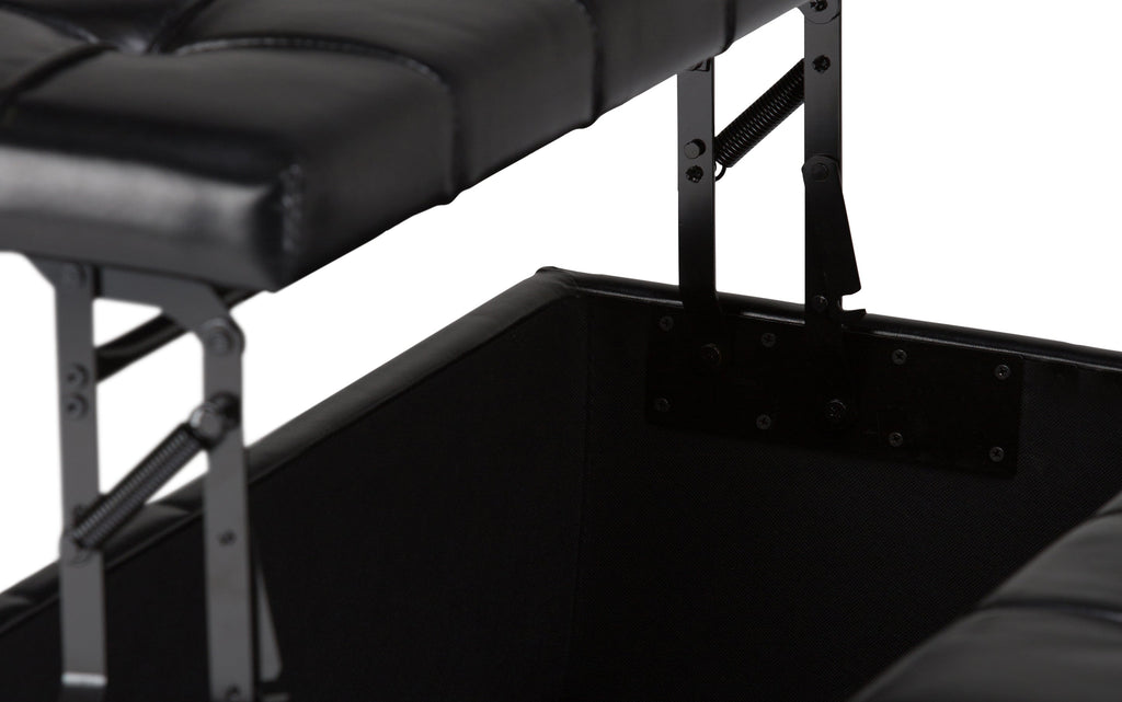 Harrison Coffee Table Ottoman in Vegan Leather