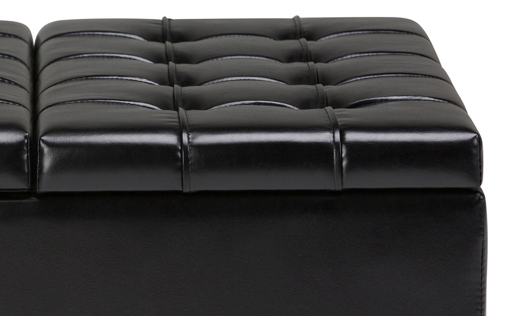 Harrison Coffee Table Ottoman in Vegan Leather