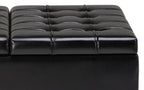 Harrison Coffee Table Ottoman in Vegan Leather