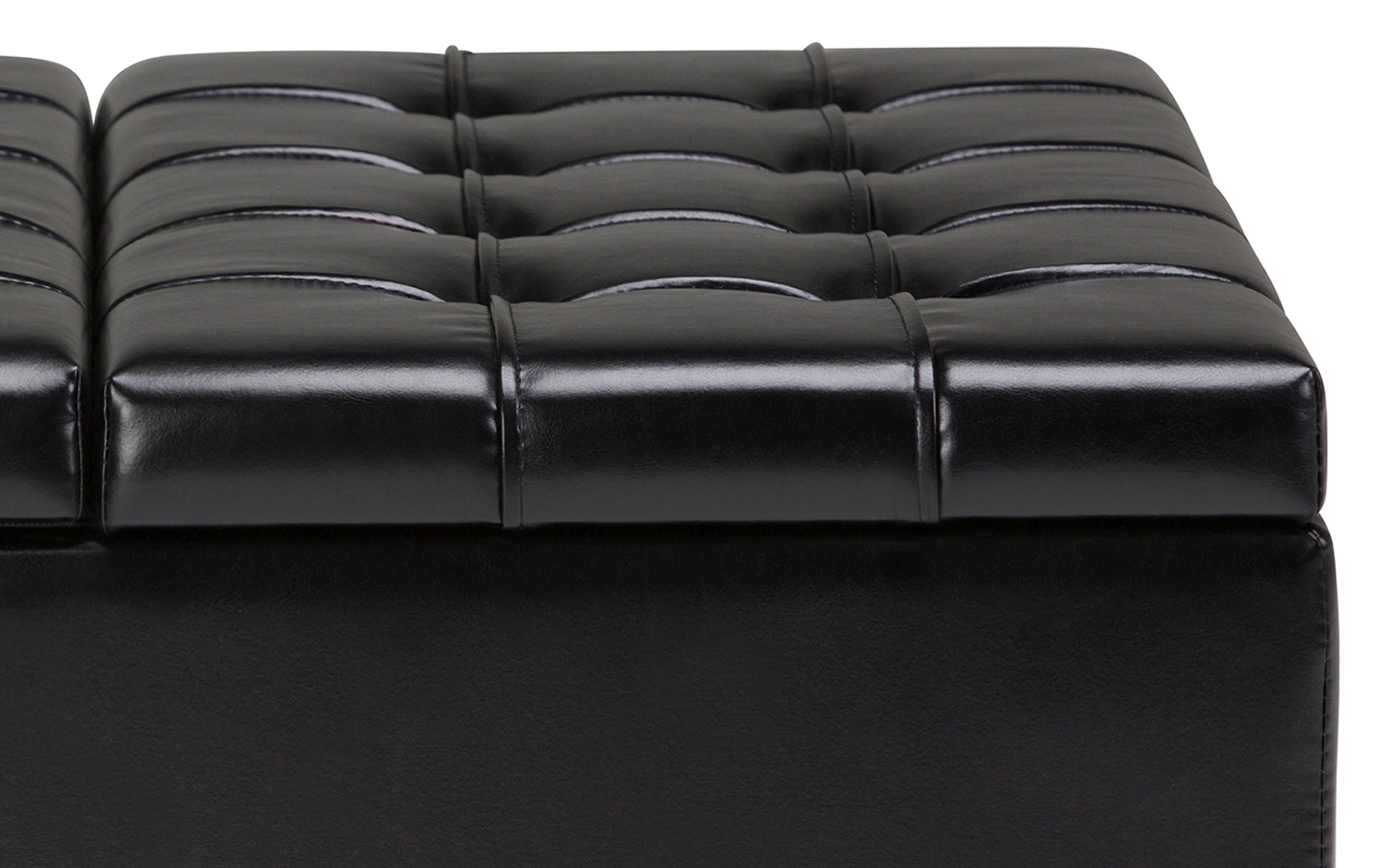 Harrison Coffee Table Ottoman in Vegan Leather