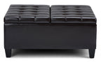 Harrison Coffee Table Ottoman in Vegan Leather