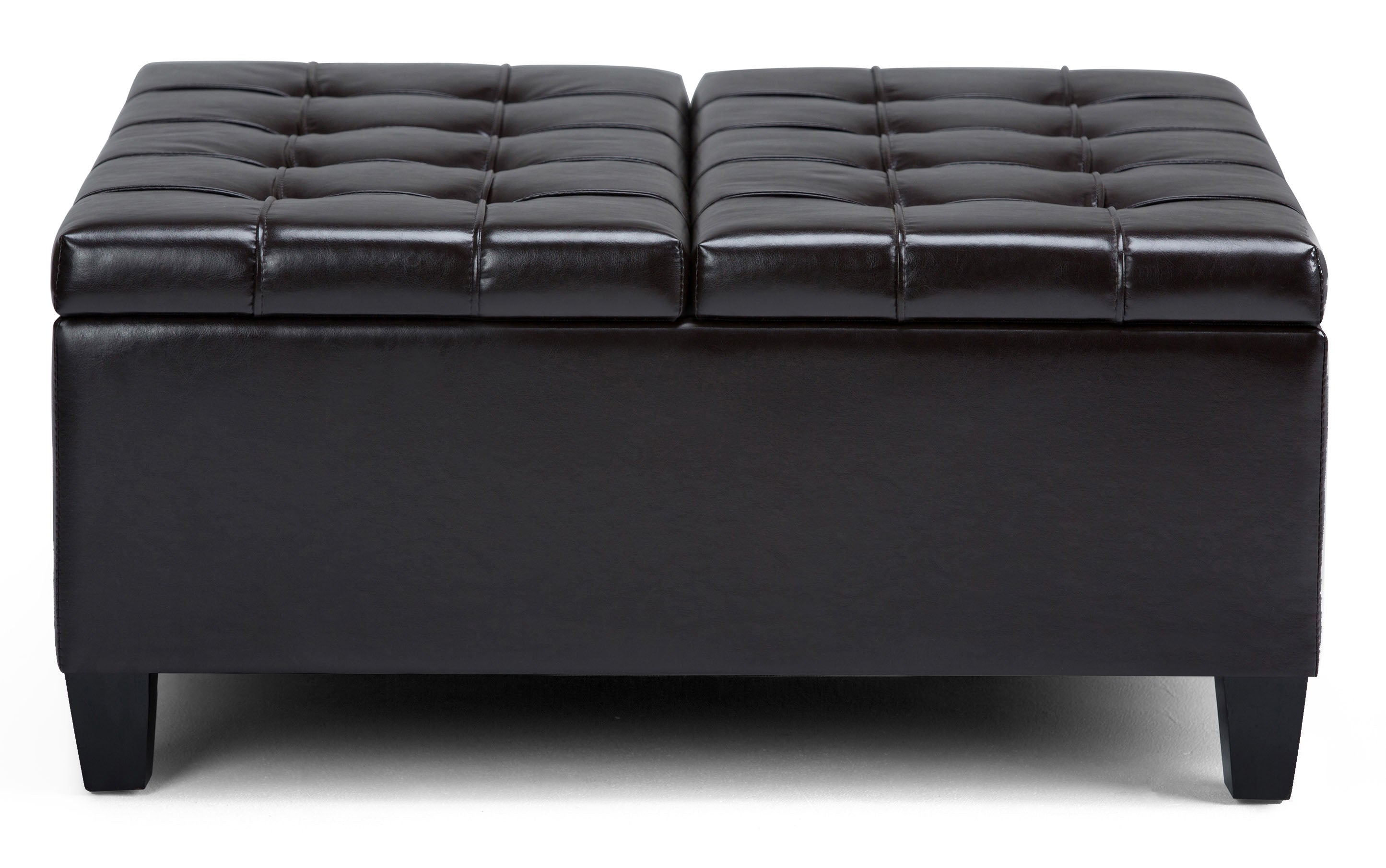 Harrison Coffee Table Ottoman in Vegan Leather