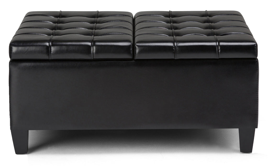 Harrison Coffee Table Ottoman in Vegan Leather