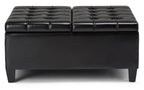 Harrison Coffee Table Ottoman in Vegan Leather
