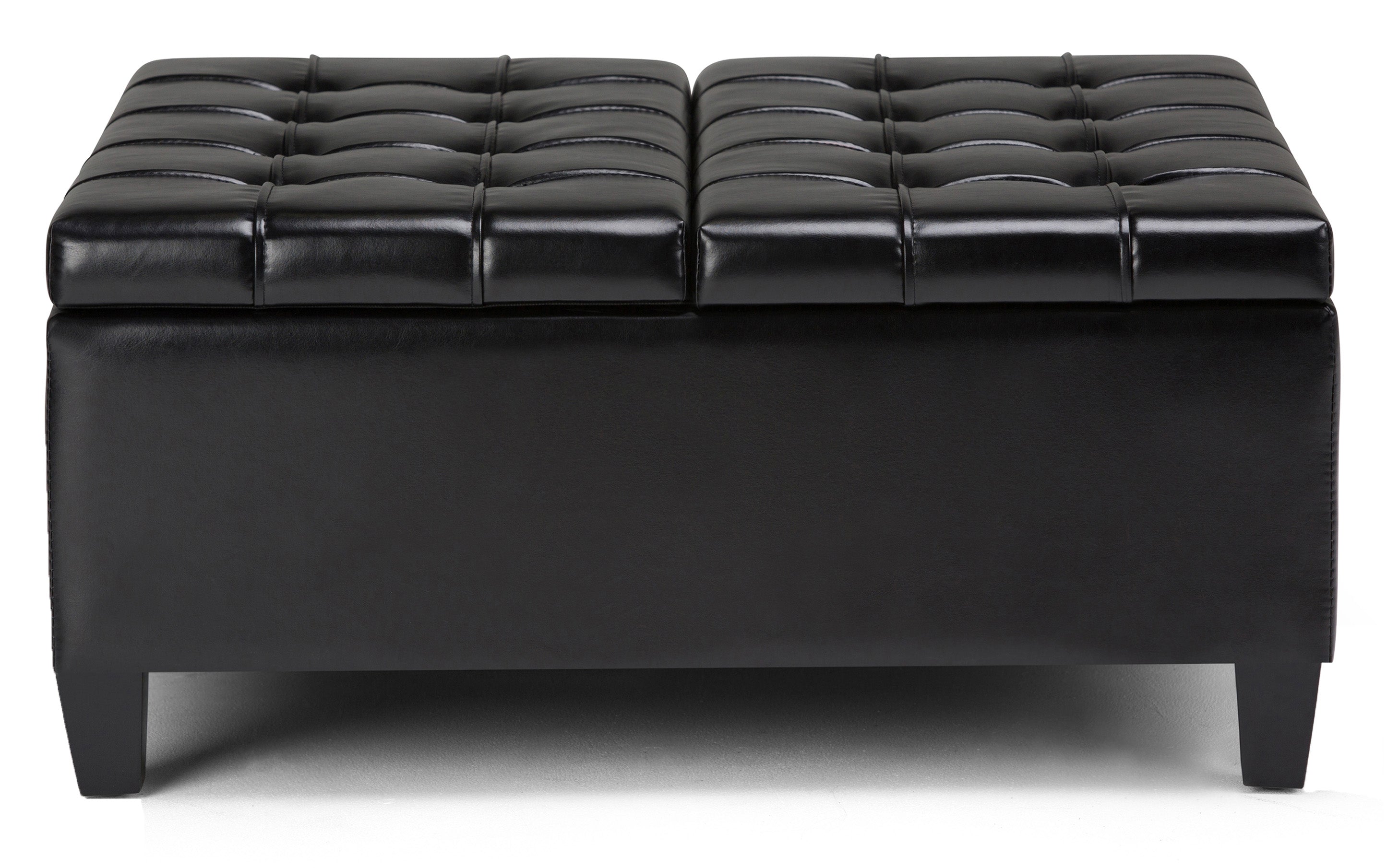 Harrison Coffee Table Ottoman in Vegan Leather