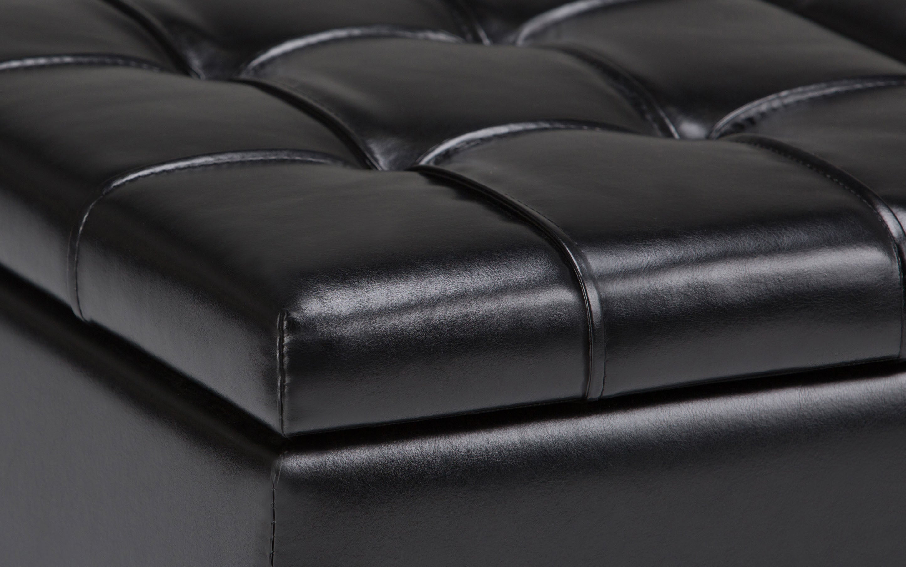 Harrison Coffee Table Ottoman in Vegan Leather