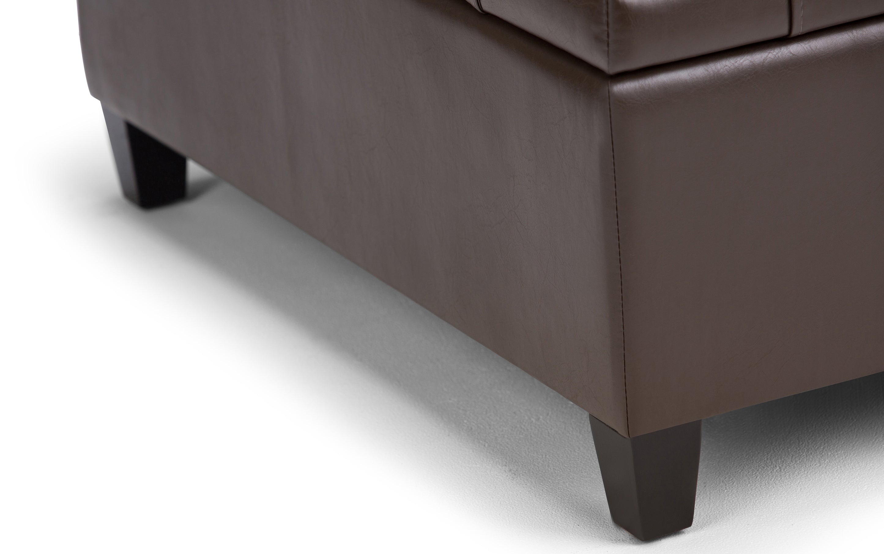 Harrison Coffee Table Ottoman in Vegan Leather