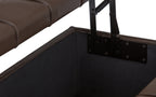 Harrison Coffee Table Ottoman in Vegan Leather