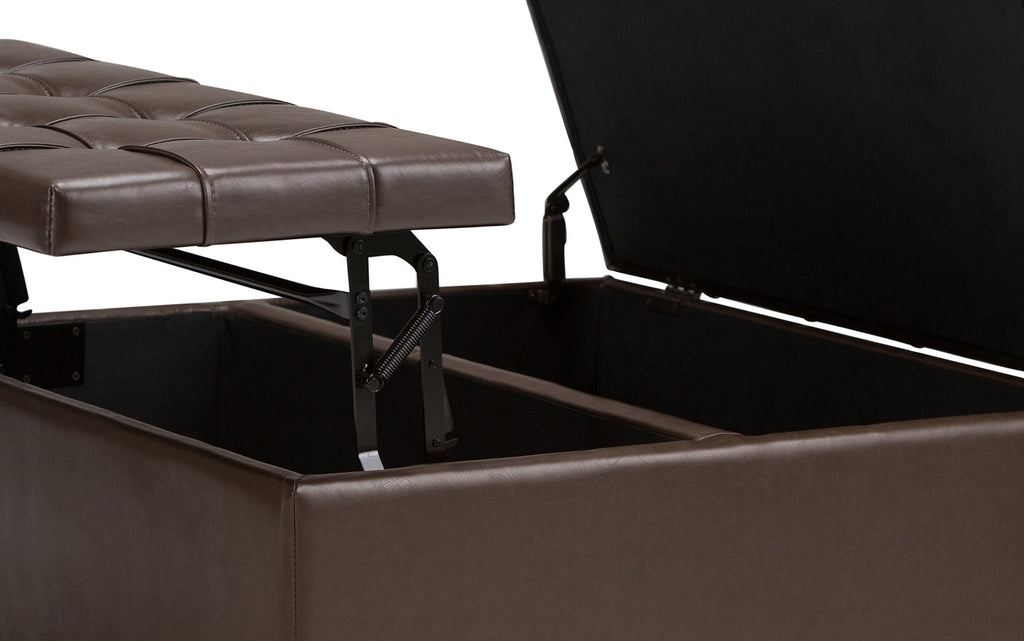 Harrison Coffee Table Ottoman in Vegan Leather