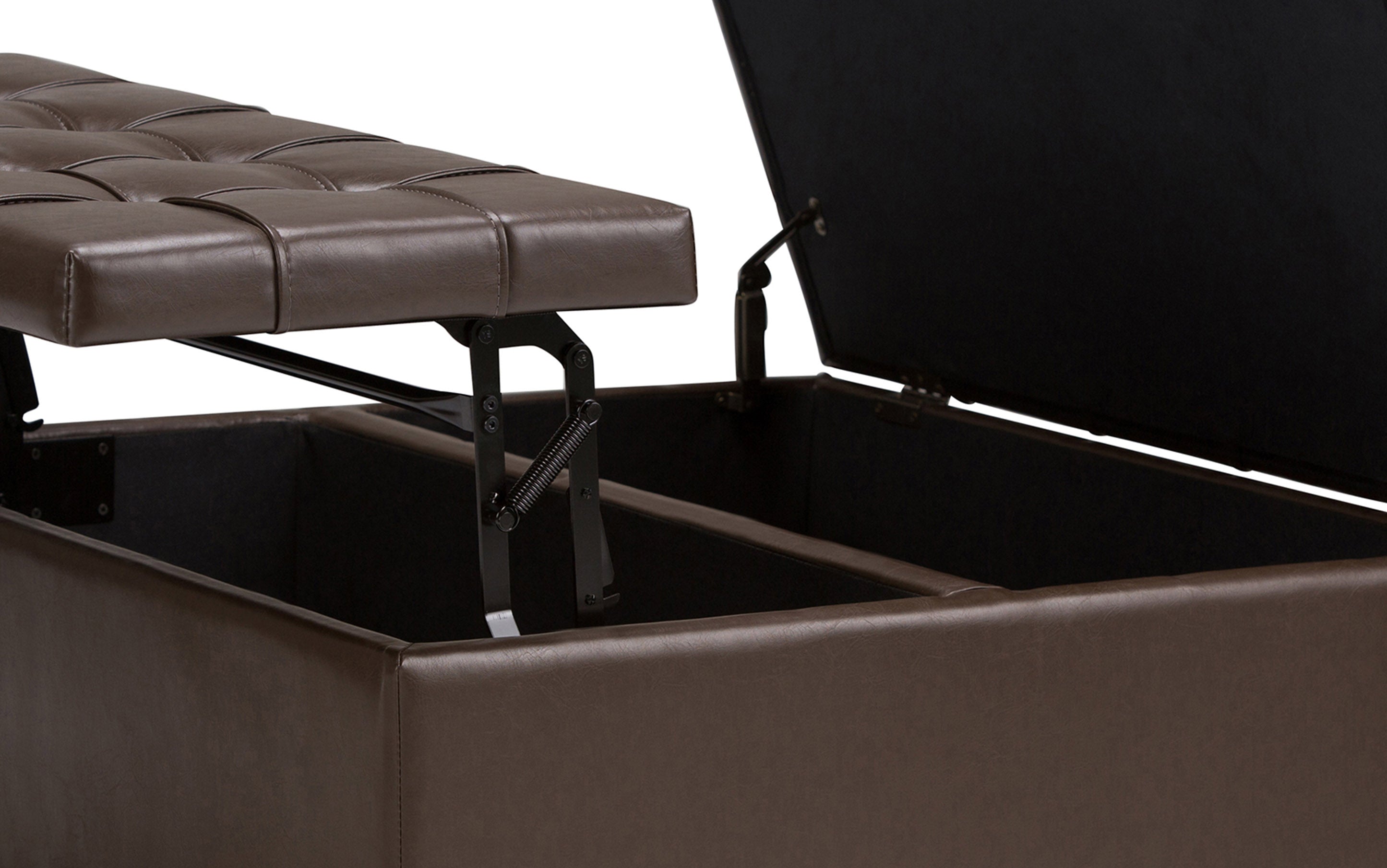 Harrison Coffee Table Ottoman in Vegan Leather