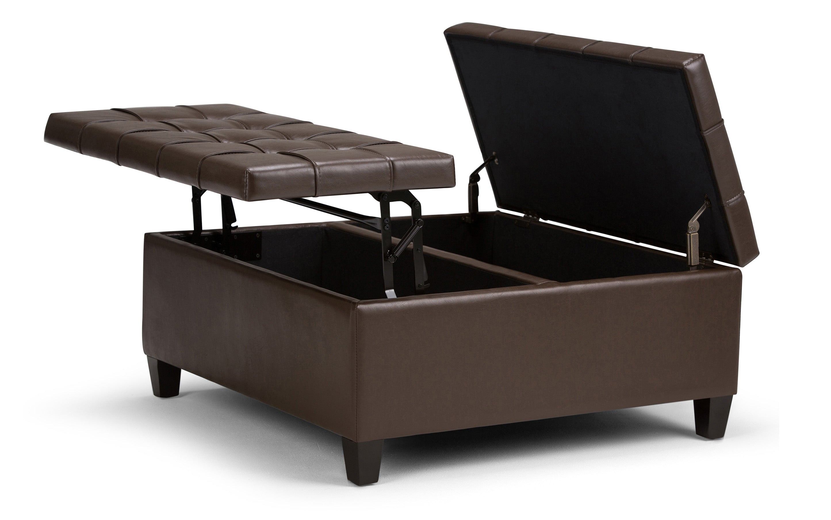 Harrison Coffee Table Ottoman in Vegan Leather