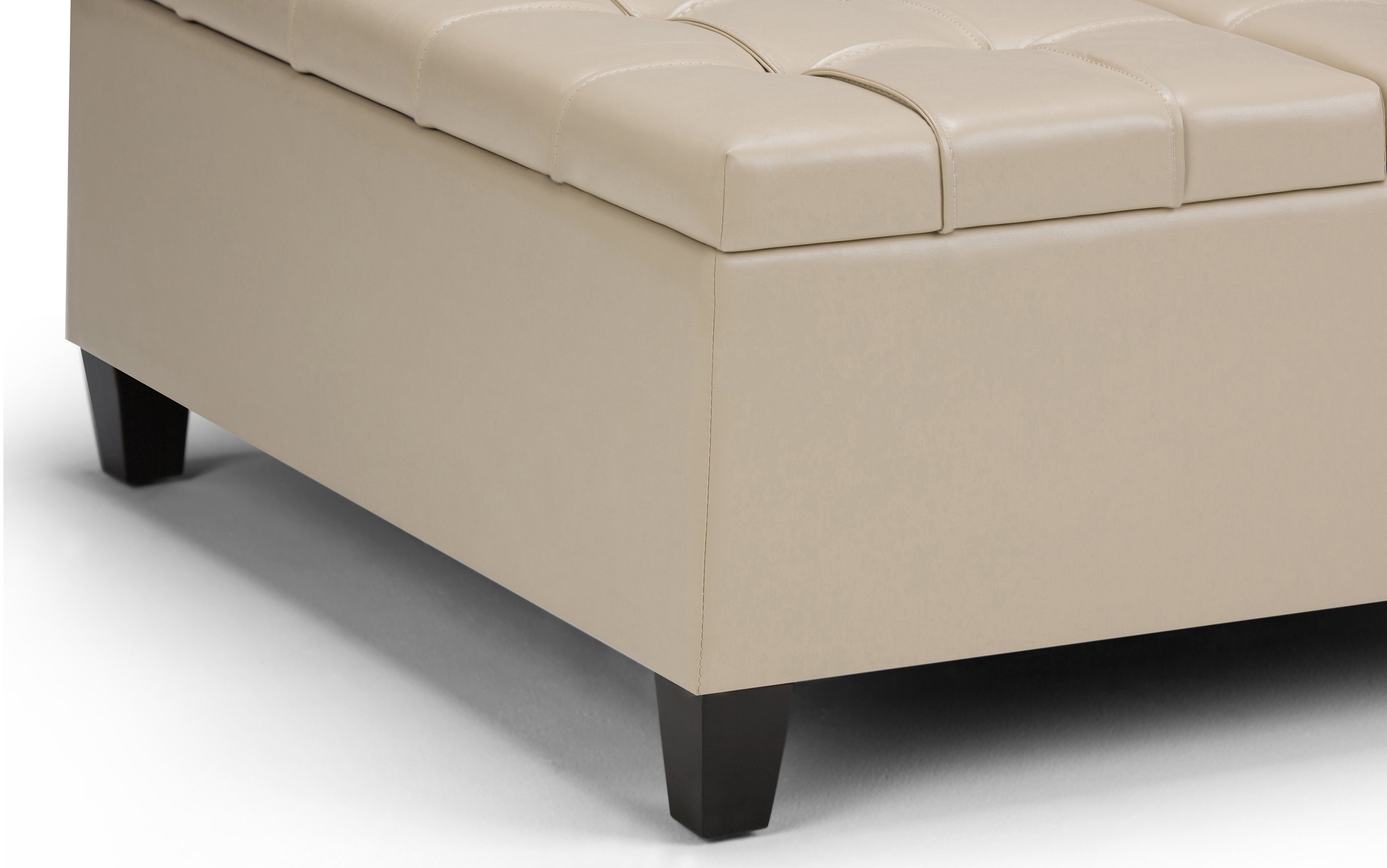 Harrison Coffee Table Ottoman in Vegan Leather