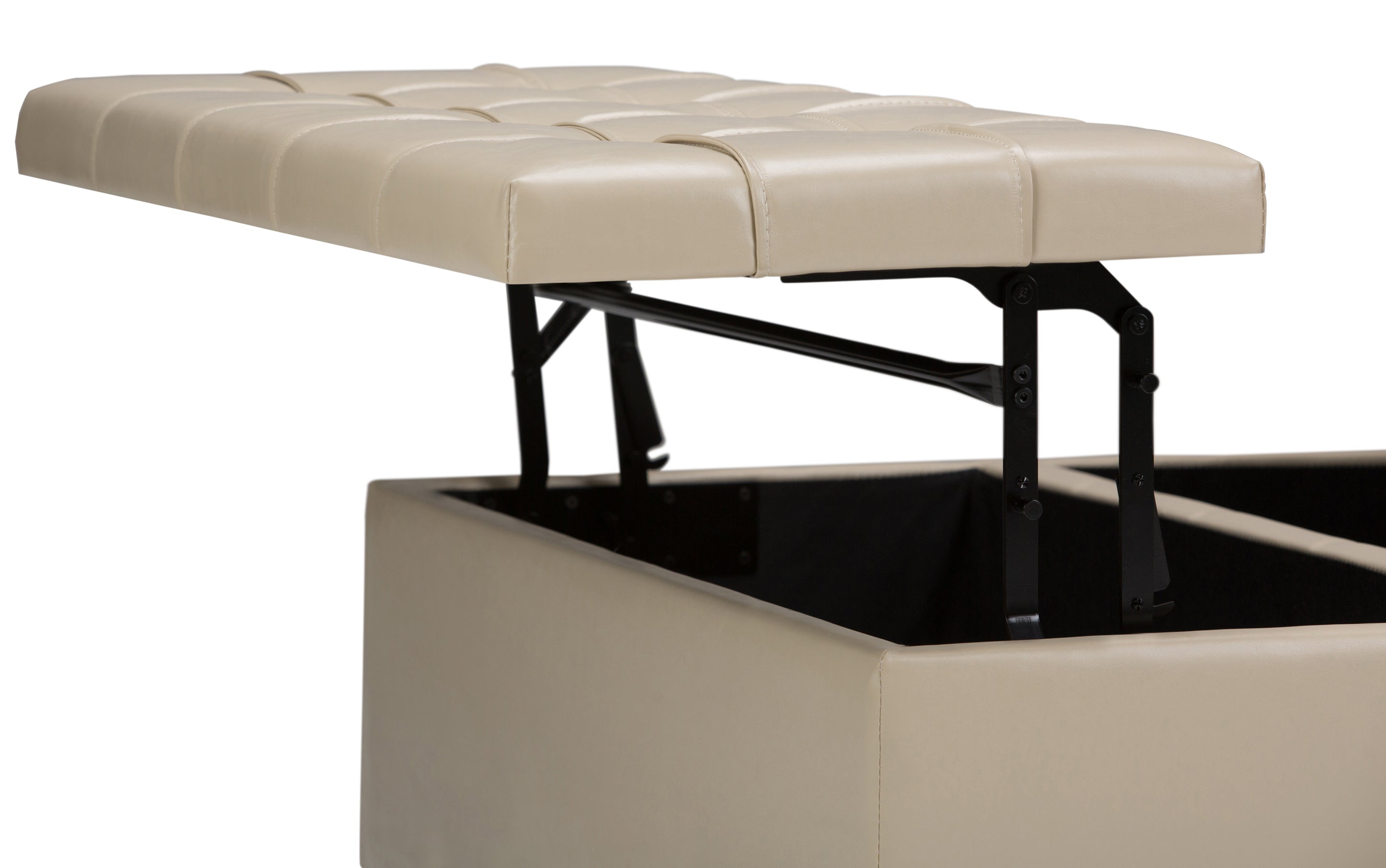 Harrison Coffee Table Ottoman in Vegan Leather