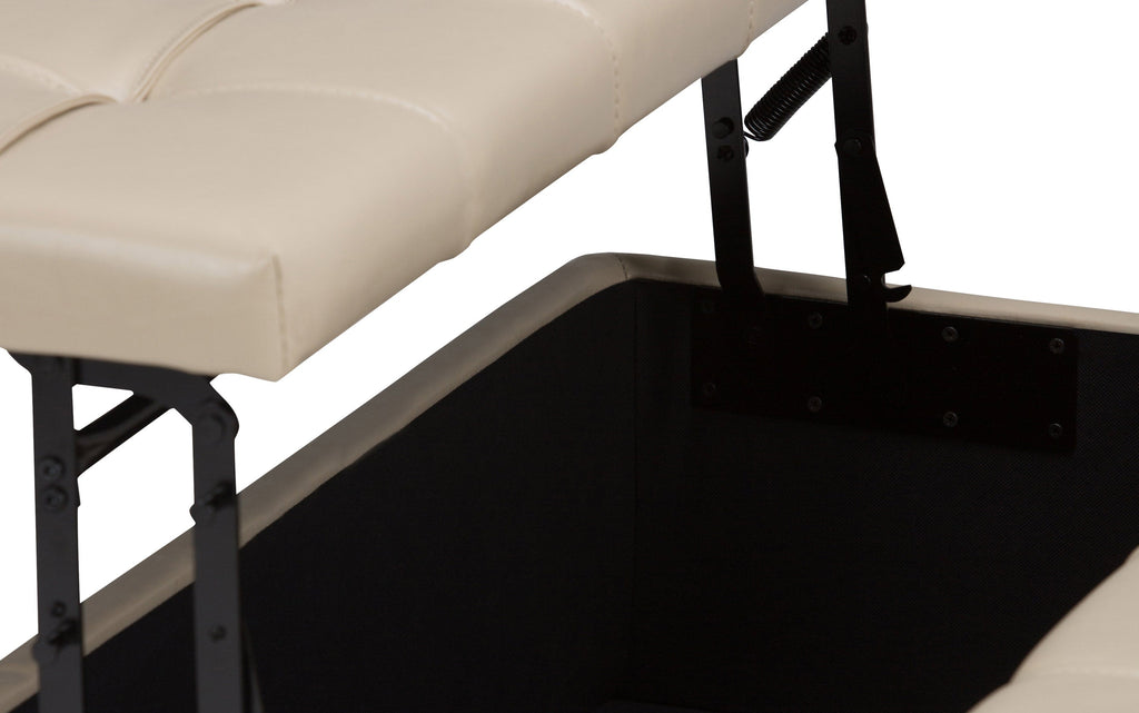 Harrison Coffee Table Ottoman in Vegan Leather