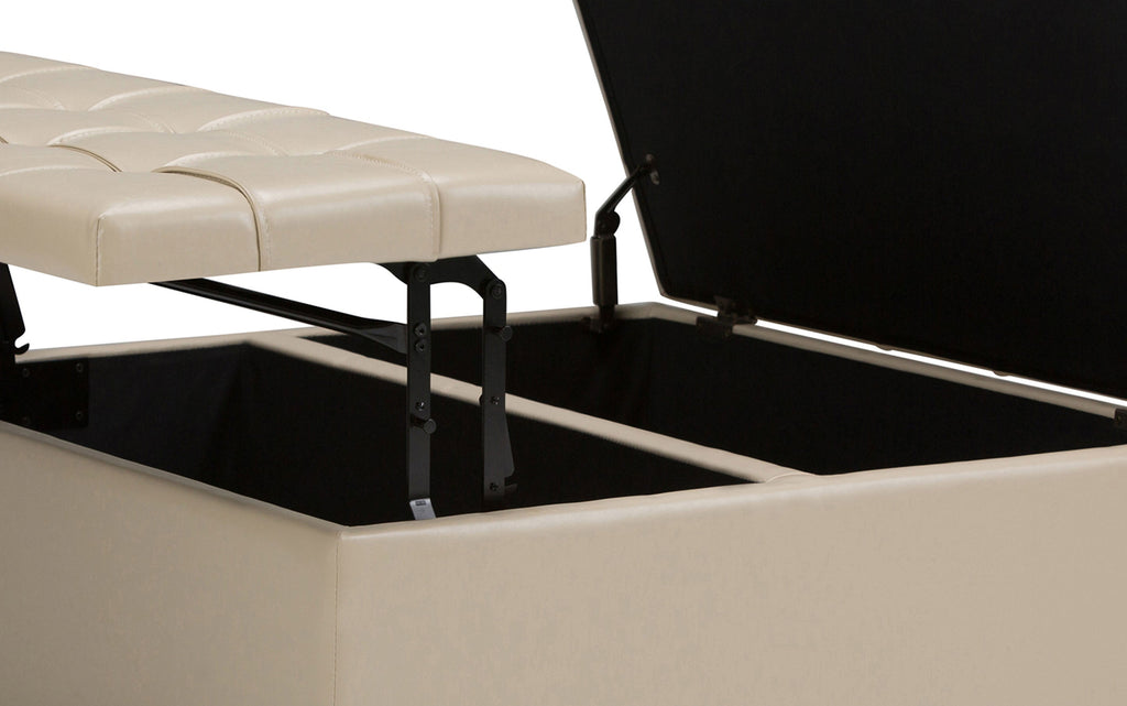 Harrison Coffee Table Ottoman in Vegan Leather